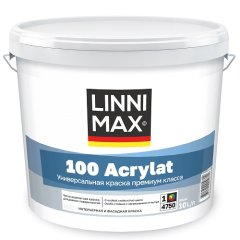 Краска водно-дисперсионная акриловая LINNIMAX 100 Acrylat